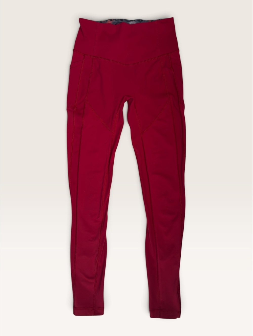 lululemon All The Right Places Leggings | Red | High Rise | Side Pockets